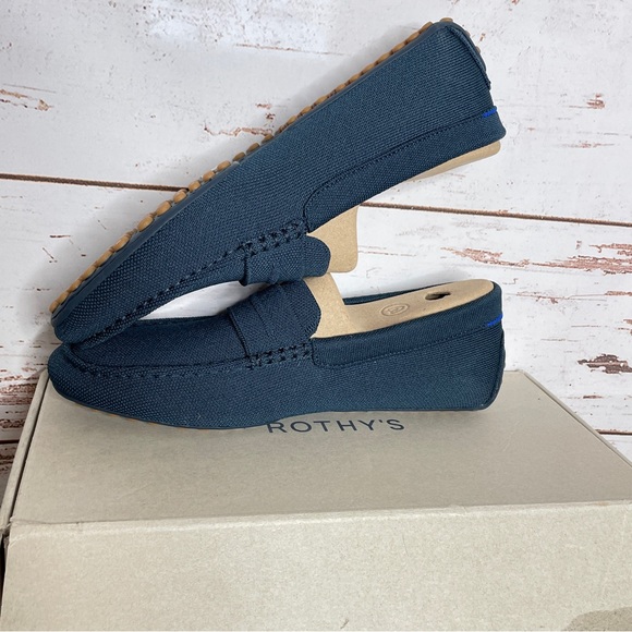 Rothy’s Navy driving loafers men’s 10.5 - Picture 3 of 12